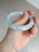 Load image into Gallery viewer, 54.5mm 100% natural type A icy watery light green/brown/black seaweed jadeite jade bangle Y154-5248
