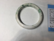 Load image into Gallery viewer, 63.5mm Certified Type A 100% Natural sunny green/white Jadeite Jade bangle BL14-4019
