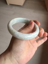 Load image into Gallery viewer, Shopify only. 57.5mm Certified Type A 100% Natural light green white jadeite jade bangle AX123-4483 add on item.
