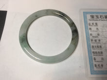 Load image into Gallery viewer, 57mm certified type A 100% Natural green/brown/purple slim round cut jadeite jade bangle GL38-6-9010
