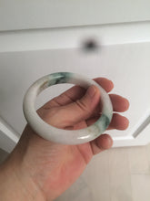 Load image into Gallery viewer, 59mm Certified 100% natural Type A green/white jadeite jade bangle AX99-4384
