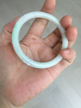 Load image into Gallery viewer, 55mm Certified Type A 100% Natural sunny green purple slim round cut Jadeite Jade bangle Q138-2872
