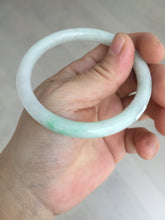 Load image into Gallery viewer, 55mm Certified Type A 100% Natural sunny green purple slim round cut Jadeite Jade bangle Q138-2872
