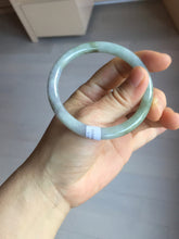Load image into Gallery viewer, 56.3mm certified 100% natural Type A green gray purple slim round cut jadeite bangle PD161-6334
