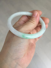 Load image into Gallery viewer, 55mm Certified Type A 100% Natural sunny green purple slim round cut Jadeite Jade bangle Q138-2872
