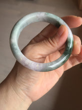 Load image into Gallery viewer, 55.5mm Certified 100% natural Type A dark green/purple Emerald Vale jadeite jade bangle PB94-8988
