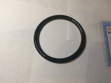 Load image into Gallery viewer, 59.5mm Certified Type A 100% Natural dark green/blue/gray Guatemala slim round cut Jadeite bangle PA147-8857

