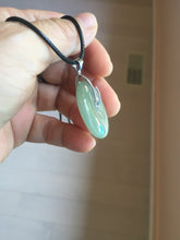 Load image into Gallery viewer, 28.7mm Type A 100% Natural icy watery oily dark green/gray Jadeite Jade Safety Guardian Button donuts Pendant PC117
