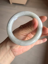 Load image into Gallery viewer, 58mm Certified Type A 100% Natural white chubby round cut Jadeite Jade bangle AX124-4586
