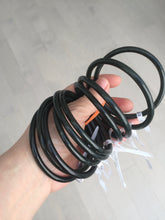 Load image into Gallery viewer, 55-63mm certified 100% Natural dark green black (青玉) slim round cut nephrite group Jade bangle HT106
