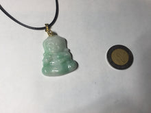 Load image into Gallery viewer, 卖了 100% Natural white sunny green jadeite Jade baby buddha (宝宝佛) pendant group BL19
