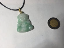 Load image into Gallery viewer, 卖了 100% Natural white sunny green jadeite Jade baby buddha (宝宝佛) pendant group BL19
