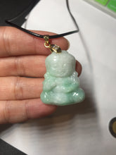 Load image into Gallery viewer, 卖了 100% Natural white sunny green jadeite Jade baby buddha (宝宝佛) pendant group BL19
