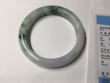 Load image into Gallery viewer, 57mm certified 100% natural type A sunny green/purple jadeite jade bangle BN83-8723
