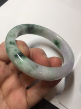 Load image into Gallery viewer, 57mm certified 100% natural type A sunny green/purple jadeite jade bangle BN83-8723
