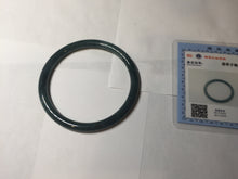 Load image into Gallery viewer, 57.9mm Certified Type A 100% Natural dark green/blue/gray slim round cut Jadeite bangle PA149-8840
