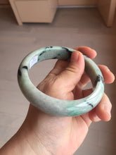 Load image into Gallery viewer, 64mm Certified Type A 100% Natural light green/dark green/yellow bamboo forest chubby Jadeite Jade bangle BS76-4166
