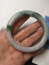 Load image into Gallery viewer, 57mm certified 100% natural type A sunny green/purple jadeite jade bangle BN83-8723
