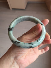 Load image into Gallery viewer, 64mm Certified Type A 100% Natural light green/dark green/yellow bamboo forest chubby Jadeite Jade bangle BS76-4166
