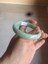 Load image into Gallery viewer, 50.5mm Certified Type A 100% Natural sunny apple green/red Jadeite Jade oval bangle AJ67-0170
