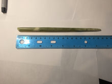Load image into Gallery viewer, 卖了 18.5cm 100% Natural light green yellow Xiu Jade Serpentine hairpin AW11
