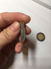 Load image into Gallery viewer, 100% Natural type A icy oily light green gray Jadeite Jade seashell (福贝)  pendant F148
