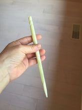 Load image into Gallery viewer, 19.5cm 100% Natural light green yellow white Xiu Jade Serpentine hairpin AW12
