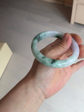 Load image into Gallery viewer, 57mm certified 100% natural type A sunny green/purple jadeite jade bangle BN83-8723
