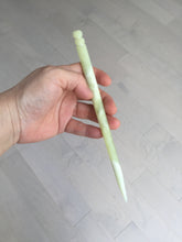 Load image into Gallery viewer, 19.5cm 100% Natural light green yellow white Xiu Jade Serpentine hairpin AW12
