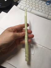 Load image into Gallery viewer, 19.5cm 100% Natural light green yellow white Xiu Jade Serpentine hairpin AW12
