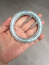 Load image into Gallery viewer, 58mm Certified Type A 100% Natural light green chubby round cut Jadeite Jade bangle AX125-4584
