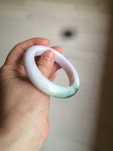 Load image into Gallery viewer, 54mm Certified 100% natural Type A olive green/white/purple jadeite jade bangle AX96-5190
