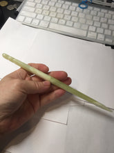 Load image into Gallery viewer, 19.5cm 100% Natural light green yellow white Xiu Jade Serpentine hairpin AW12
