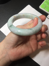 Load image into Gallery viewer, 55.9mm 100% natural Type A green/purple/yellow(FU LU SHOU) chubby jadeite jade bangle BK43-0751
