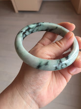 Load image into Gallery viewer, 64mm Certified Type A 100% Natural light green/dark green/yellow/purple bamboo forest Jadeite Jade bangle BS75-4153
