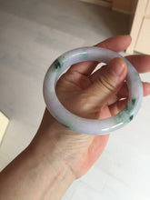 Load image into Gallery viewer, 58mm certified 100% natural type A light green/purple/yellow(FU LU SHOU)  jadeite jade bangle BN84-8722
