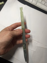 Load image into Gallery viewer, 19.5cm 100% Natural light green black Xiu Jade Serpentine hairpin AW13
