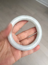 Load image into Gallery viewer, 58mm Certified Type A 100% Natural white chubby round cut Jadeite Jade bangle AX124-4586
