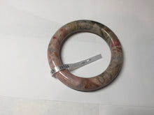 Load image into Gallery viewer, 53.3mm 100% natural pink brown black chubby round cut rose stone (Rhodonite)bangle SY121
