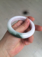 Load image into Gallery viewer, 54mm Certified 100% natural Type A olive green/white/purple jadeite jade bangle AX96-5190
