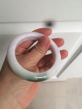 Load image into Gallery viewer, 54mm Certified 100% natural Type A olive green/white/purple jadeite jade bangle AX96-5190
