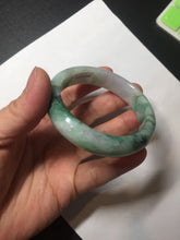 Load image into Gallery viewer, 51.5mm certified 100% natural Type A sunny green/purple/yellow(FU LU SHOU)  jadeite jade bangle BK45-5080
