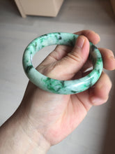 Load image into Gallery viewer, 57mm certified 100% natural sunny green/dark green/white jadeite jade bangle AD117-6634
