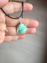 Load image into Gallery viewer, Certified 100% Natural type A sunny green happy Buddha jadeite Jade pendant PB68-5104

