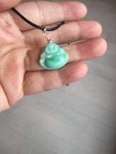 Load image into Gallery viewer, Certified 100% Natural type A sunny green happy Buddha jadeite Jade pendant PB68-5104
