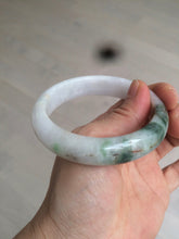 Load image into Gallery viewer, 57.7mm certified 100% natural type A watery green/white/purple jadeite jade bangle BF43-1475
