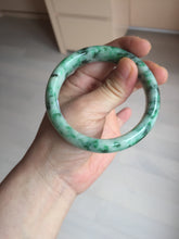 Load image into Gallery viewer, 57mm certified 100% natural sunny green/dark green/white jadeite jade bangle AD117-6634
