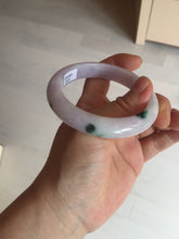 Load image into Gallery viewer, SOld! pleae don&#39;t order. Thanks. 55mm certified 100% natural type A sunny green/purple jadeite jade bangle BN86-8721
