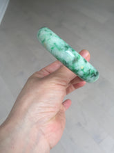 Load image into Gallery viewer, 57mm certified 100% natural sunny green/dark green/white jadeite jade bangle AD117-6634
