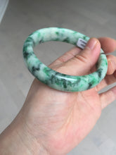 Load image into Gallery viewer, 57mm certified 100% natural sunny green/dark green/white jadeite jade bangle AD117-6634
